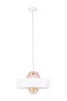 Lampa wisząca 1xE27 BOSSI WOOD NATURAL/WHITE