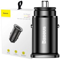 BASEUS ŁADOWARKA SAMOCHODOWA DO GNIAZDA ZAPALNICZKI USB / USB-C PD QC 30W