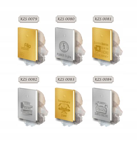 PLANER z imieniem kalendarz dzienny A4 2026 złoty srebrny z grawerem na Arena.pl