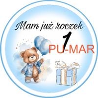 Opłatek na tort Urodziny Roczek Chrzest Miś Misiu