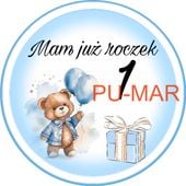 Opłatek na tort Urodziny Roczek Chrzest Miś Misiu