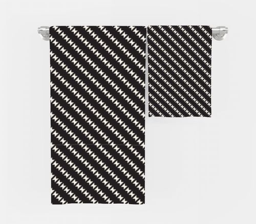 RĘCZNIK Geometryczne kokardy z twoim dowolnym tekstem 150x75cm 021I na Arena.pl