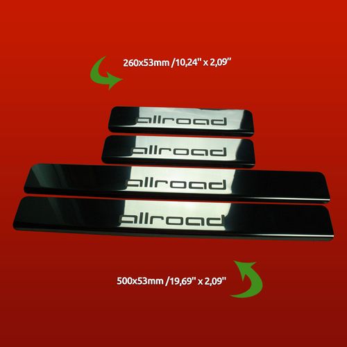 Listwa progowa AUDI A4 B8 ALLROAD ALLROAD Stal nierdzewna 304 połysk 4szt na Arena.pl