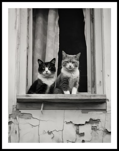 Plakat 50x65cm Para w Oknie na Arena.pl