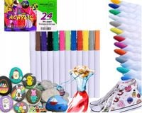 FLAMASTRY PISAKI AKRYLOWE DO RÓŻNYCH POWIERZCHNI 24 szt