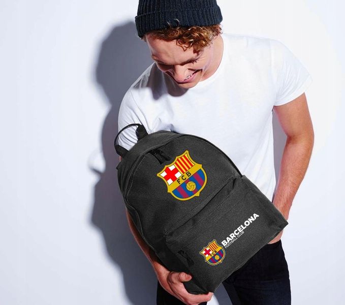 Plecak Szkolny Czarny FC BARCELONA Kluby Piłkarskie Piłkarze Sportowe Wzory zdjęcie 7