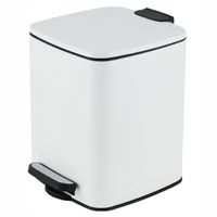 Kosz na śmieci OREL 5L biały wolnoopadająca klapa