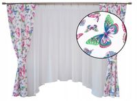 Firana dziecięca dla dziewczynki MOTYLKI zasłony