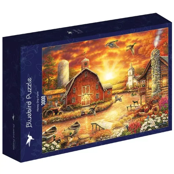 Puzzle 3000 Zachód słónca na wsi, Chuck Plisson zdjęcie 1