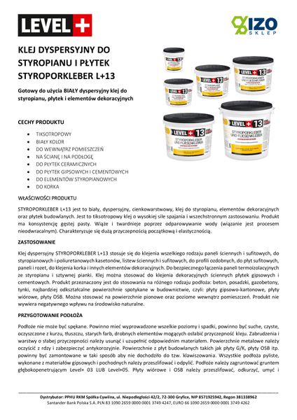 Klej do Płytek 5kg Styropianu Gipsu Ceramiki L+13 zdjęcie 4