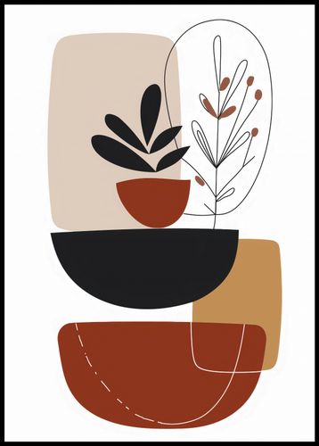 Plakat 67,5x95cm Botaniczna Abstrakcja na Arena.pl