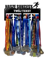 Wieszak na medale NASZE SUKCESY twoje imię dowolny tekst 92.1