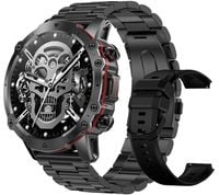 smartwatch męski rubicon rncf18-1 black bransoleta + pasek