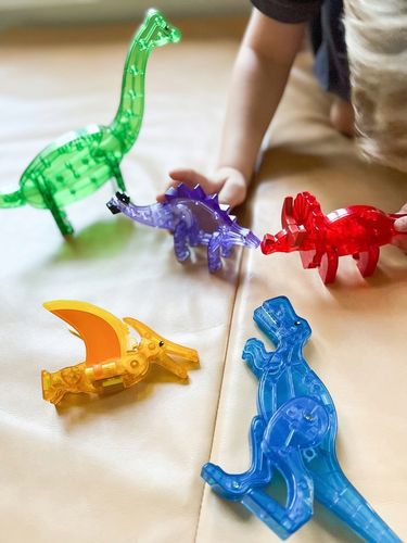 MAGNA TILES Zestaw Dino Klocki Magnetyczne Dinozaury 5 elementów na Arena.pl