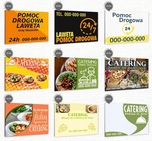 nadruk UV TABLICZKA reklamowa szyld SPRZEDAŻ KRUSZYW DIBOND 40x30 cm na Arena.pl