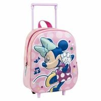 Plecak szkolny 3D z kółkami Minnie Mouse Różowy 25,0 x 31,0 x 10,0 cm