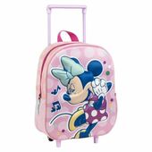 Plecak szkolny 3D z kółkami Minnie Mouse Różowy 25,0 x 31,0 x 10,0 cm