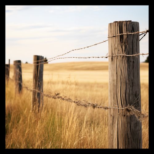 Plakat 40x40cm Płot na Polu na Arena.pl