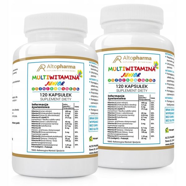 Multiwitamina JUNIOR witaminy dla dzieci 2x120 zdjęcie 7