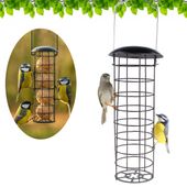 KARMNIK DLA PTAKÓW wiszący METALOWY KOSZYK NA KULKI TŁUSZCZOWE KARMĘ BALKON
