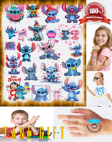 Duży Zestaw Mega Tatuaży zmywalnych - Lilo i Stich