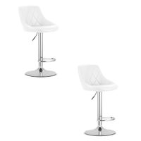 Hoker kuchenny KAST biały ekoskóra obrotowy do wysypy baru 2 sztuki