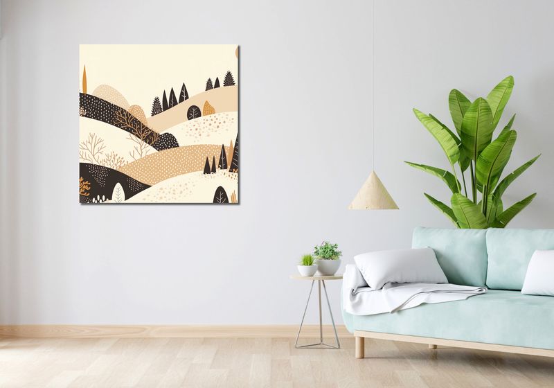 Obraz 90x90cm Jesień w Wzgórzach zdjęcie 2