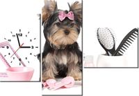 100CM 70CM ZEGAR 3 ELEM MAŁY PIESEK ŚCIENNY OBRAZ