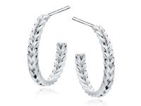 ELEGANCKIE RODOWANE SREBRNE KOLCZYKI WKRĘTKI OTWARTE KOŁA KÓŁKA WARKOCZE