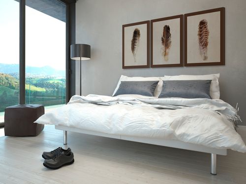 01902 Obraz na płótnie PIÓRA BRĄZOWY TRYPTYK na Arena.pl