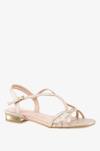 SANDAŁY DAMSKIE NA NISKIM OBCASIE SKÓRZANA WKŁADKA KOMFORTOWE BEŻOWE r 40 na Arena.pl