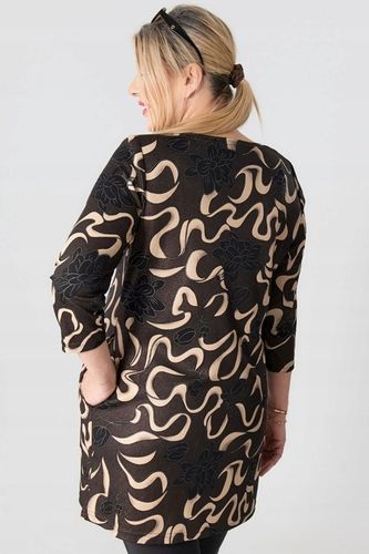 Tunika damska elegancka bluzka 3/4 rękaw POLSKI PRODUCENT duże na Arena.pl