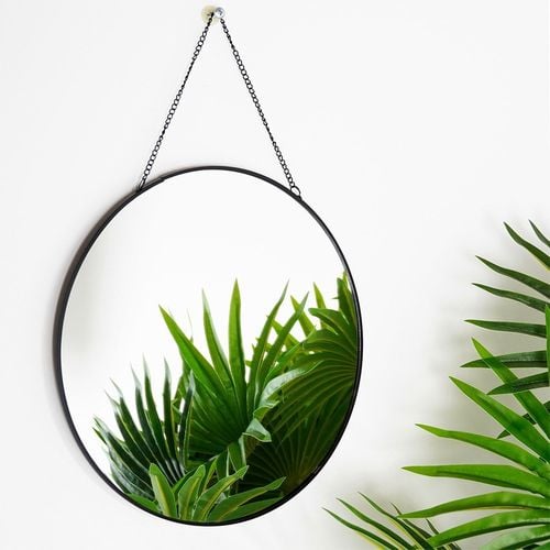 Lustro ścienne czarne okrągłe 29 cm na Arena.pl