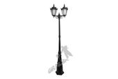 LAMPA E08 Z KLOSZEM ŻELIWNYM SPAWANYM 2-OŚW. ŻELIWNA LAMPA OGRODOWA RETRO ELEGANCKA DO OGRODU ZEWNĘTRZNA