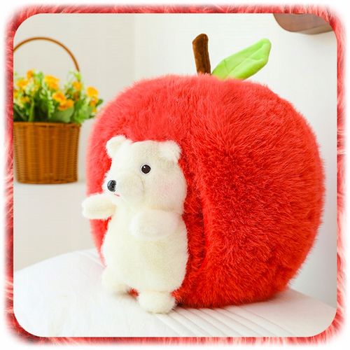 MASKOTKA JEŻ Pluszowy PLUSZAK JEŻYK w Jabłku Poduszka DOMKU dla dzieci 30cm na Arena.pl