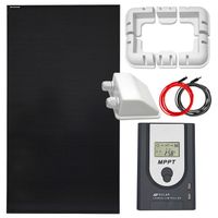ZESTAW FOTOWOLTAICZNY 130W SOLARNY MPPT Z UCHWYTAMI MONTAŻOWYMI