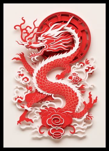 Plakat 29,7x42cm Czerwony Smok na Arena.pl