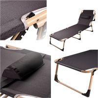 Łóżko Polowe Składane Turystyczne Kanadyjka Leżanka Z Regulacją 193 Cm