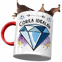 Kubek Czerwony Dla Córki Na Dzień Dziecka Prezent Z Nadrukiem Ze Zdjęciem