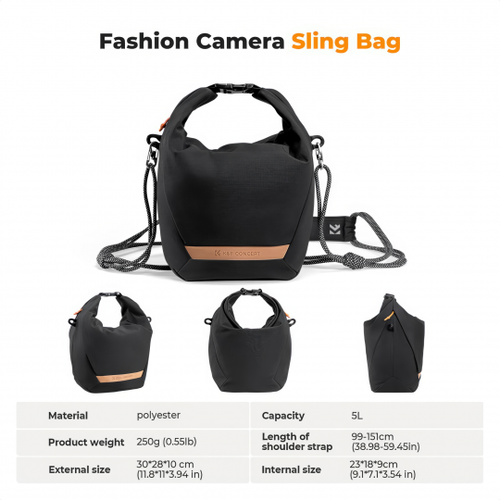 Torba fotograficzna K&F Concept Urban Wander Sling U11 5 l - czarna na Arena.pl