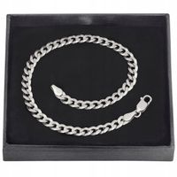 Bransoletka srebrna 925 męska pancerka 5mm grawer