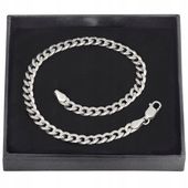 Bransoletka srebrna 925 męska pancerka 5mm grawer