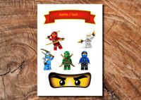 Wydruk cukrowy na tort A4 Ninjago DIY