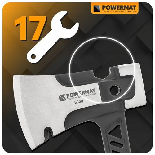 SIEKIERA CIESIELSKA 3W1 KUTA HARTOWANA STAL MŁOTEK KLUCZ MONOBLOK 910G na Arena.pl