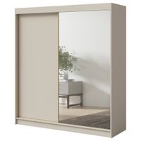 Szafa przesuwna z lustrem Fiore 2D1L 180 Kaszmir/Złoty