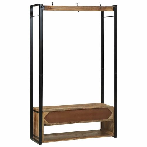 Stojak na Ubrania Brązowy 110 x 40 x 185 cm Lite drewno mango na Arena.pl