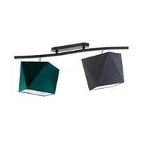 2-płomienny plafon do pokoju dziecka z geometrycznymi abażurami CORONA