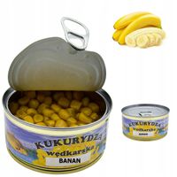 Kukurydza wędkarska w puszce przynęta zanęta 125 g aromat Bananowy