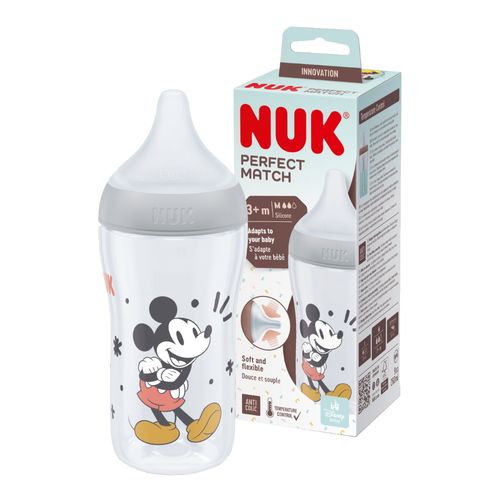 NUK Perfect Match Butelka 260ml 3m+ Smoczek Silikonowy M Disney Myszka na Arena.pl