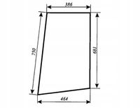szyba drzwi górna ciągnika T25 A2 Władimirec kabina Szyszka - koźmin